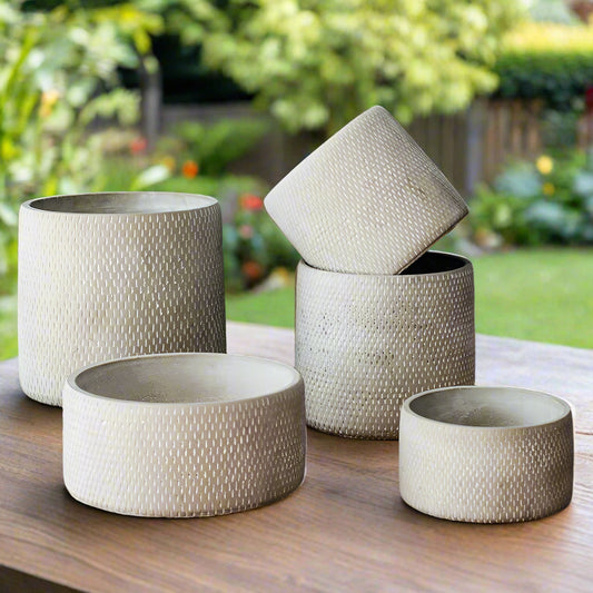 Planter Pot Garden Modern Rustic Stone