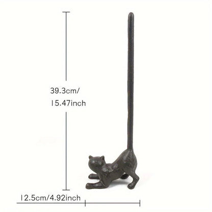 Paper Towel Holder Cat Cast Iron - The Renmy Store Homewares & Gifts 