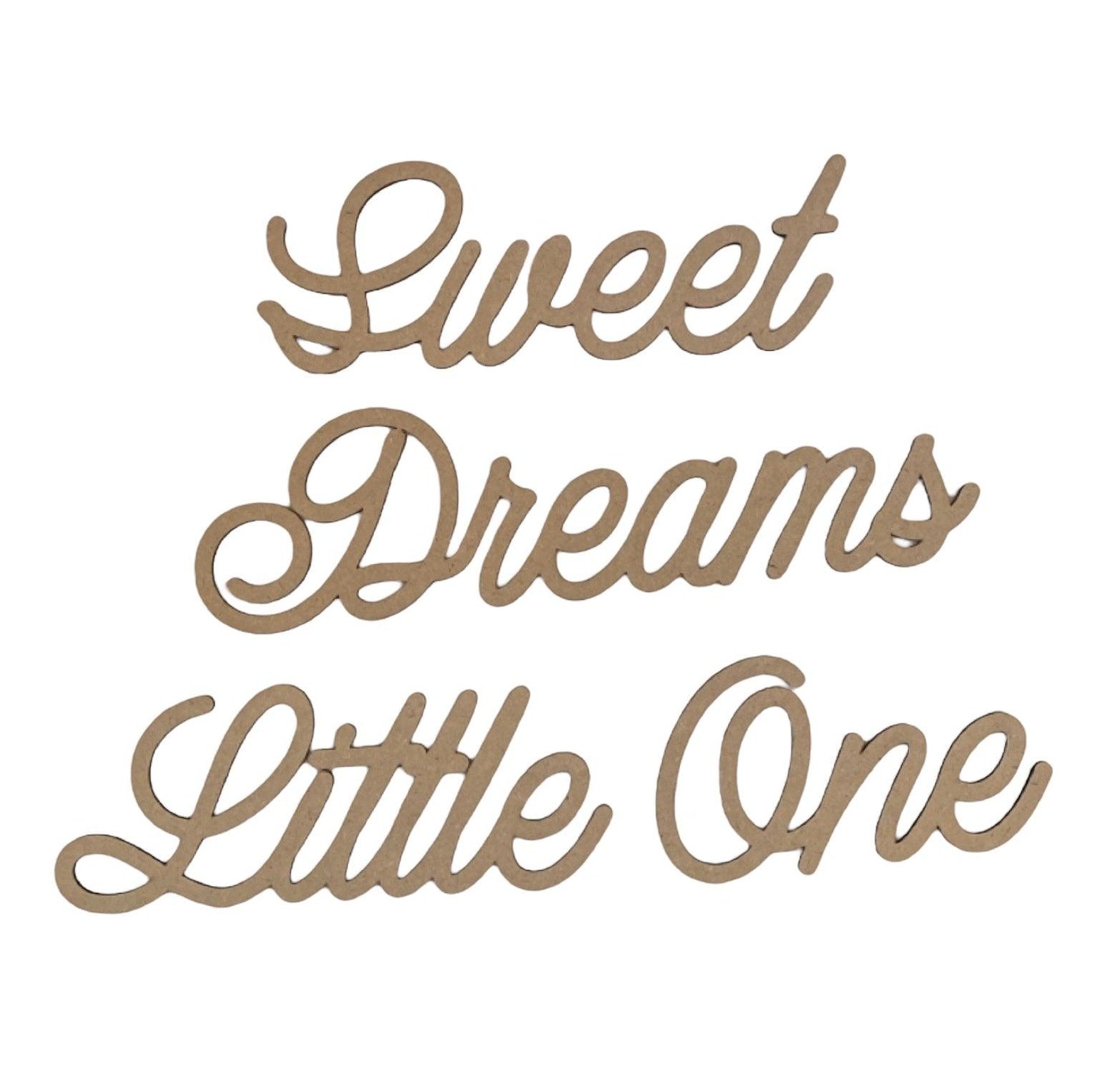 Sweet Dreams Little One Wall Quote Wood Art DIY - The Renmy Store Homewares & Gifts 