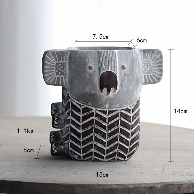 Planter Pot Vase Flower Plant Koala Aussie