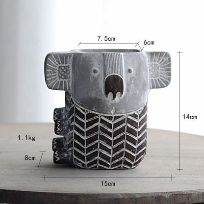 Planter Pot Vase Flower Plant Koala Aussie