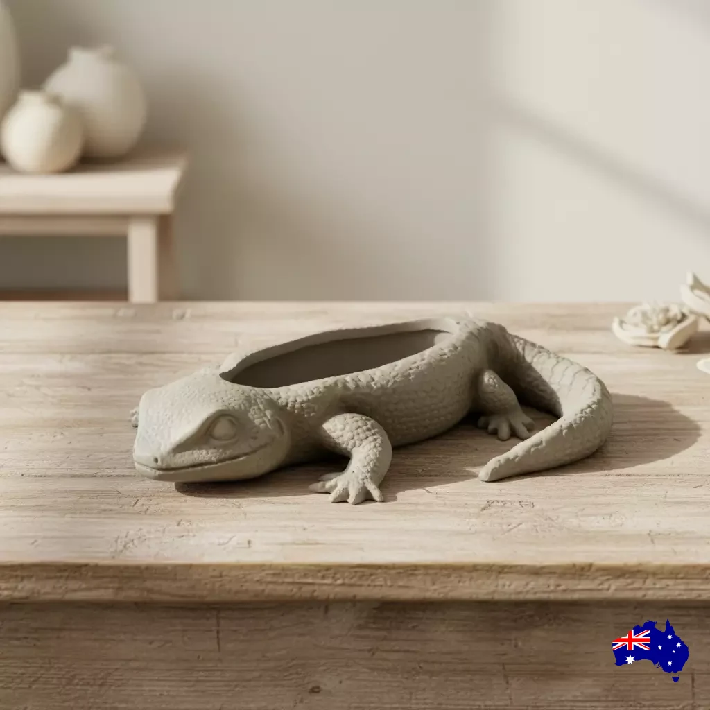 Planter Pot Lizard Aussie Handmade Concrete