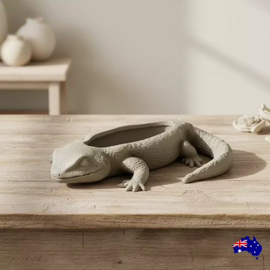 Planter Pot Lizard Aussie Handmade Concrete