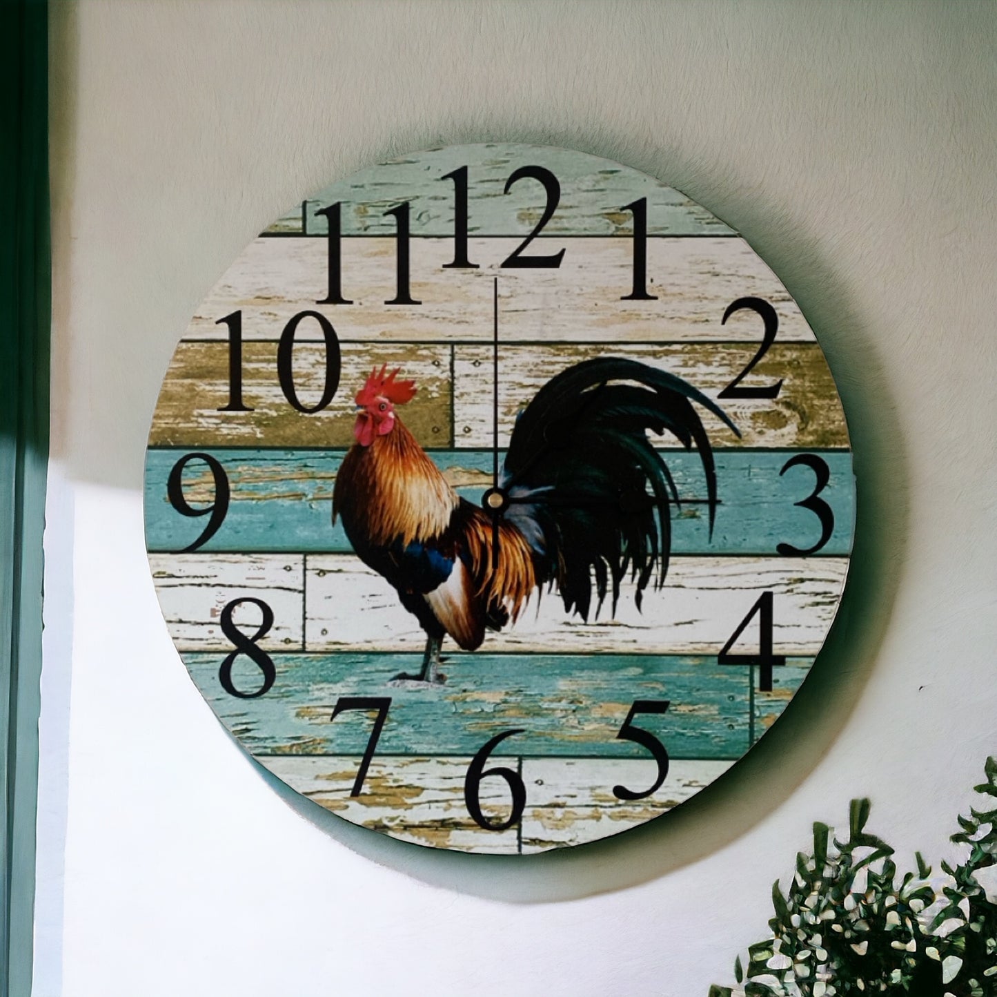 Clock Wall Farmhouse Rooster Aussie Made - The Renmy Store Homewares & Gifts 