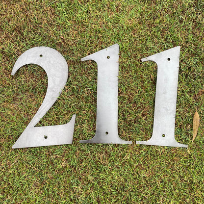 Rusty Metal House Numbers | Cor10 Steel Letterbox Street Address Sign Aussie Made