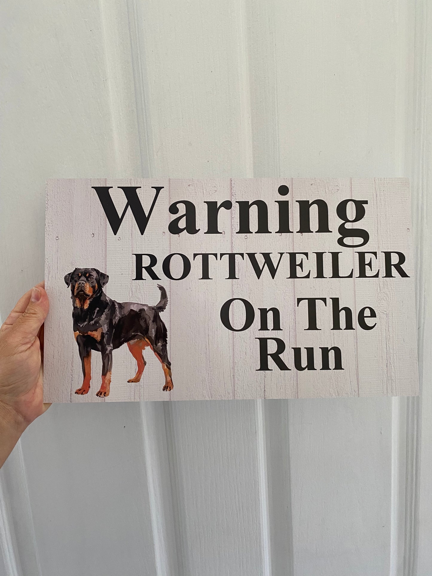 Rottweiler Dog Custom Personalised Sign | Timber Look | Outdoor Aussie Made