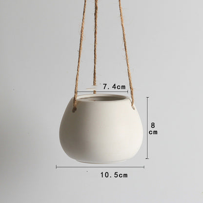 Hanging Planter Pot Black Pink Blue White