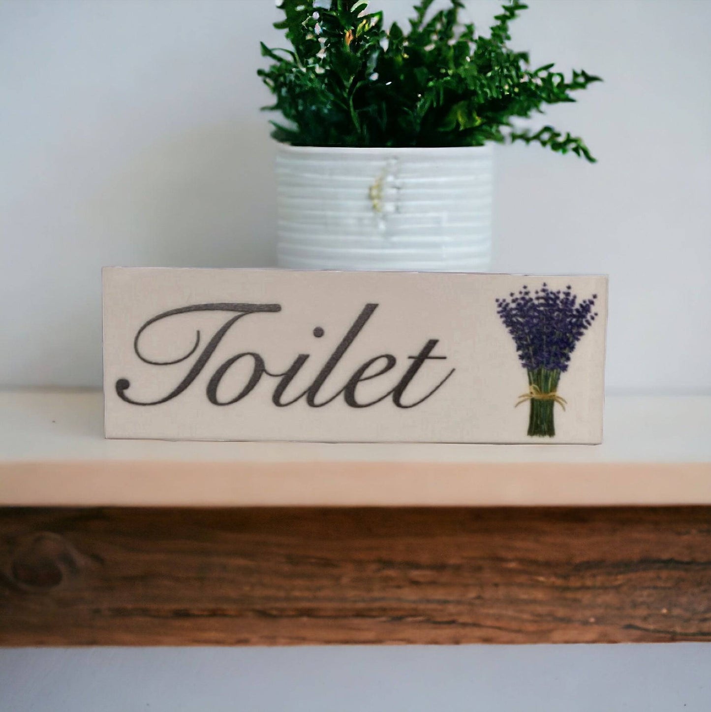 Lavender Cottage Toilet Laundry Bathroom Sign - The Renmy Store Homewares & Gifts 