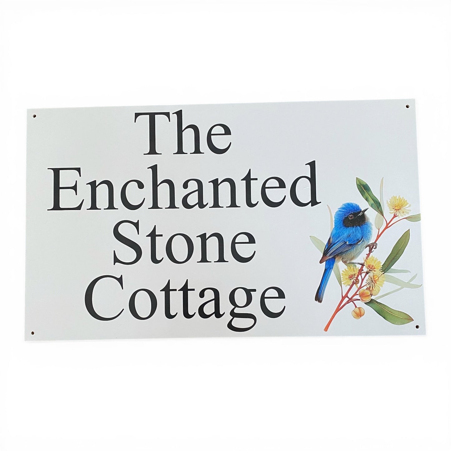 Wren Bird Sign | Custom Personalised White Aussie Made