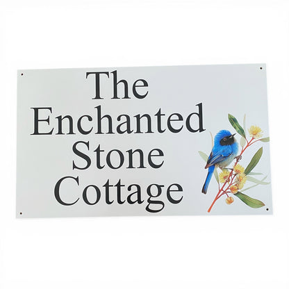 Wren Bird Sign | Custom Personalised White Aussie Made
