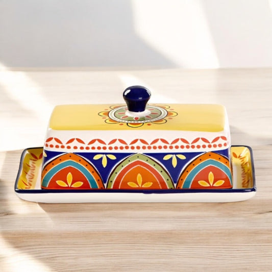 Butter Cheese Decorative Holder Yellow