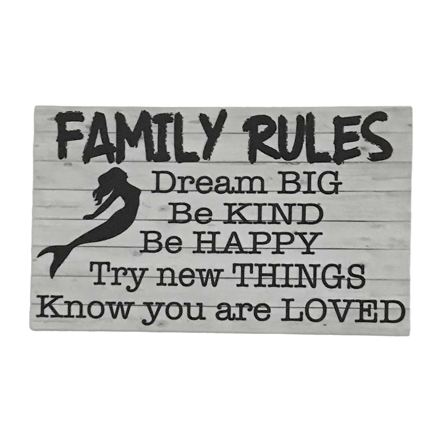 Family Rules with Mermaid Sign - The Renmy Store Homewares & Gifts 