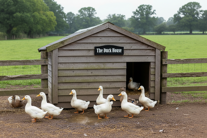 Custom Timber Sign - Personalised The Duck House - Australian Made