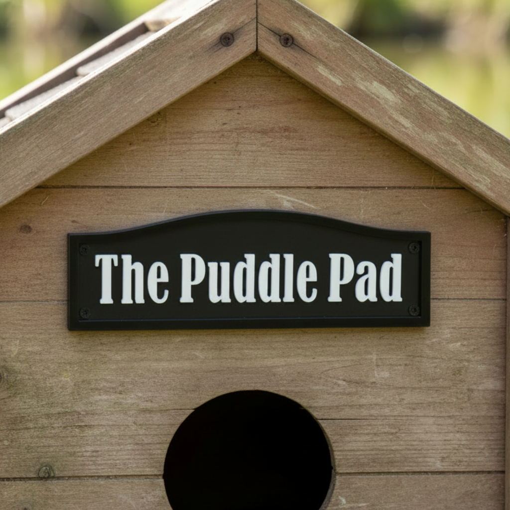 The Duck House  -  Custom Timber Sign - Personalised Australian Made