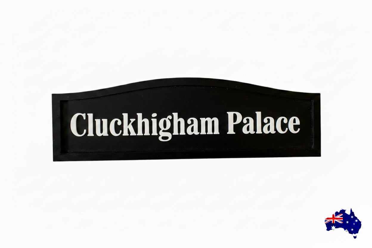 The Duck House  -  Custom Timber Sign - Personalised Australian Made