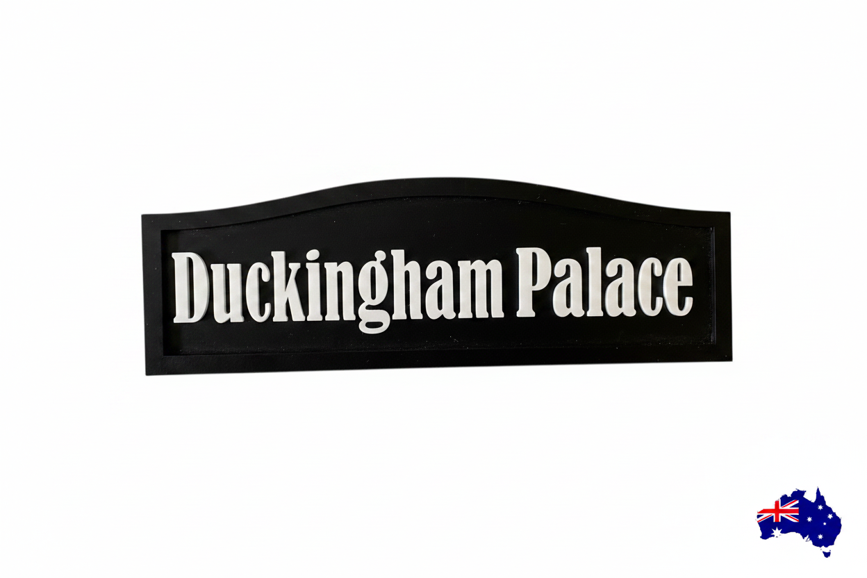 The Duck House  -  Custom Timber Sign - Personalised Australian Made