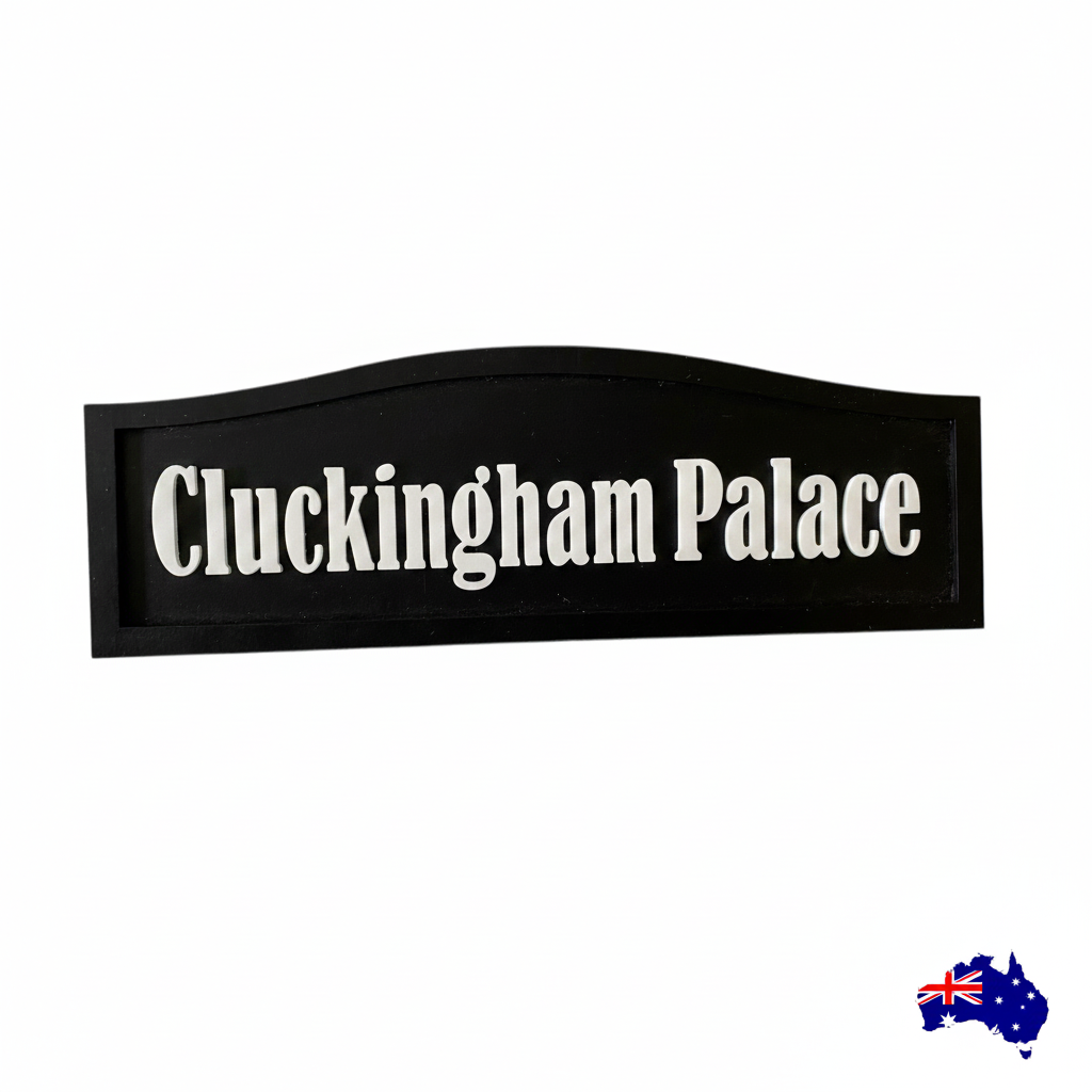 The Duck House  -  Custom Timber Sign - Personalised Australian Made