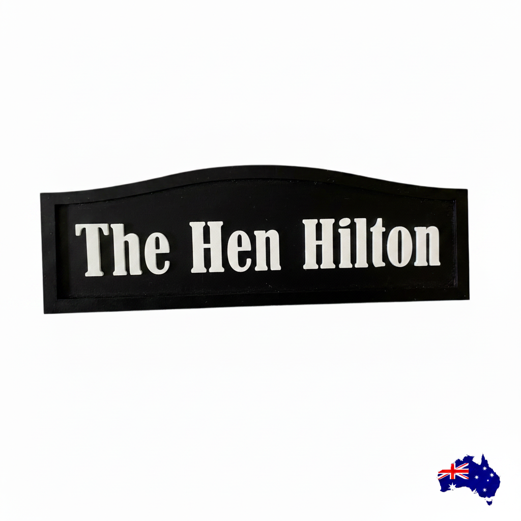 The Duck House  -  Custom Timber Sign - Personalised Australian Made