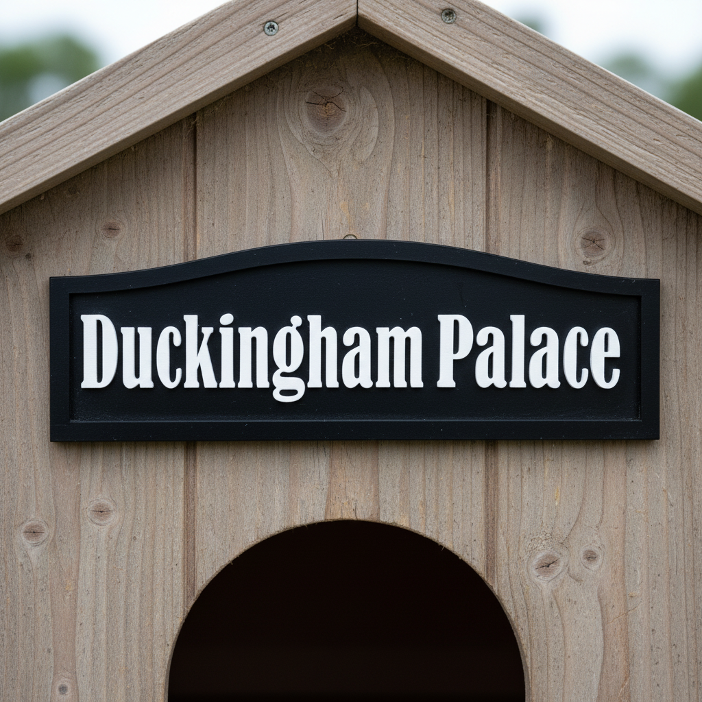 The Duck House  -  Custom Timber Sign - Personalised Australian Made