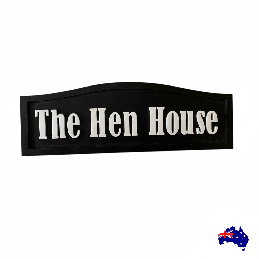 The Duck House  -  Custom Timber Sign - Personalised Australian Made