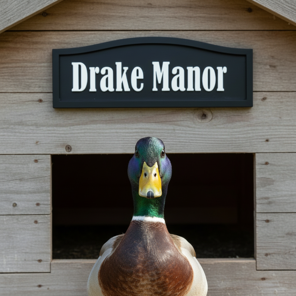 The Duck House  -  Custom Timber Sign - Personalised Australian Made