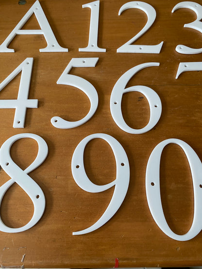 House Numbers & Letters | Acrylic Letterbox Address Signs | Black or White 85mm 8.5cm | Aussie Made
