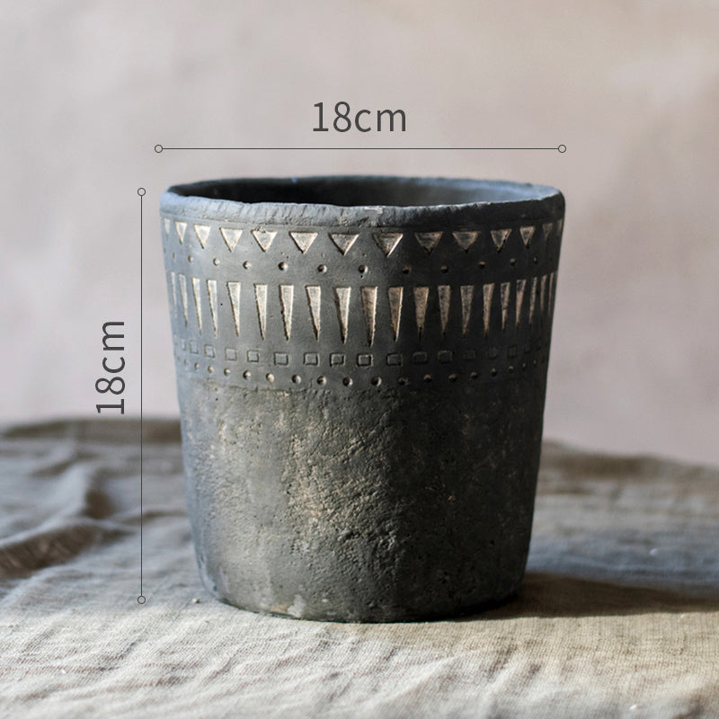 Planter Pot Rustic Dark