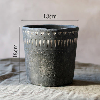 Planter Pot Rustic Dark