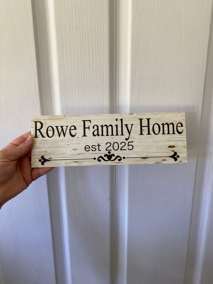 Residence House Surname Name Custom Personalised Sign