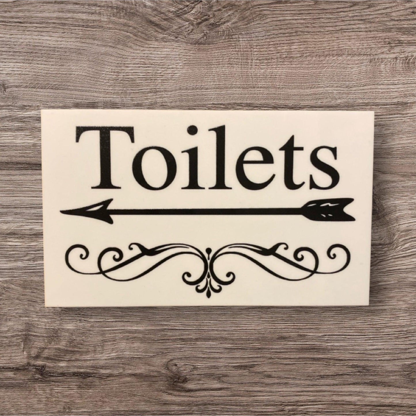 Toilets Toilet Wall Door Right Left Arrow Sign - The Renmy Store Homewares & Gifts 