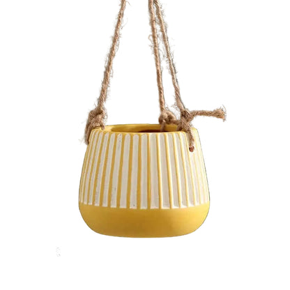 Hanging Planter Pot - 4 Colours Purple Yellow Green Orange