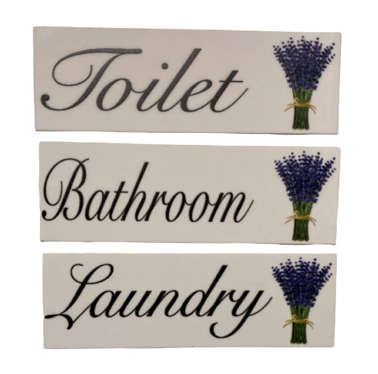 Lavender Cottage Toilet Laundry Bathroom Sign - The Renmy Store Homewares & Gifts 