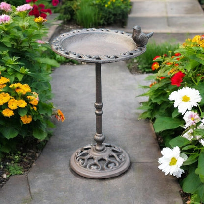 Bird Feeder Bath Stand Cast Iron