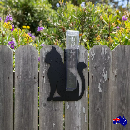 Rain Gauge Cat Kitty - Stake or Wall Mount - Aussie Made