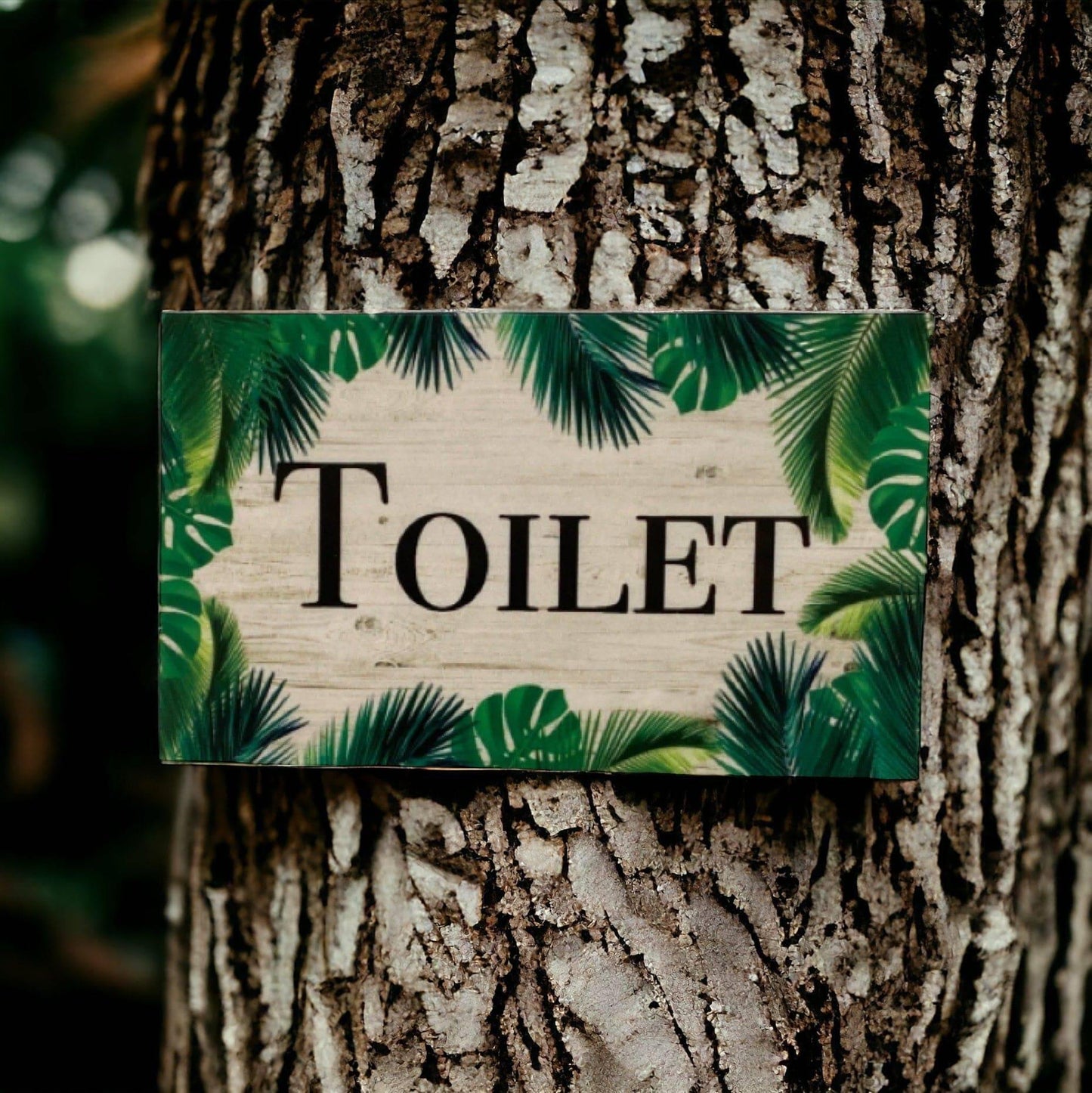 Tropical Door Room Sign Toilet Laundry Bathroom Beach House - The Renmy Store Homewares & Gifts 