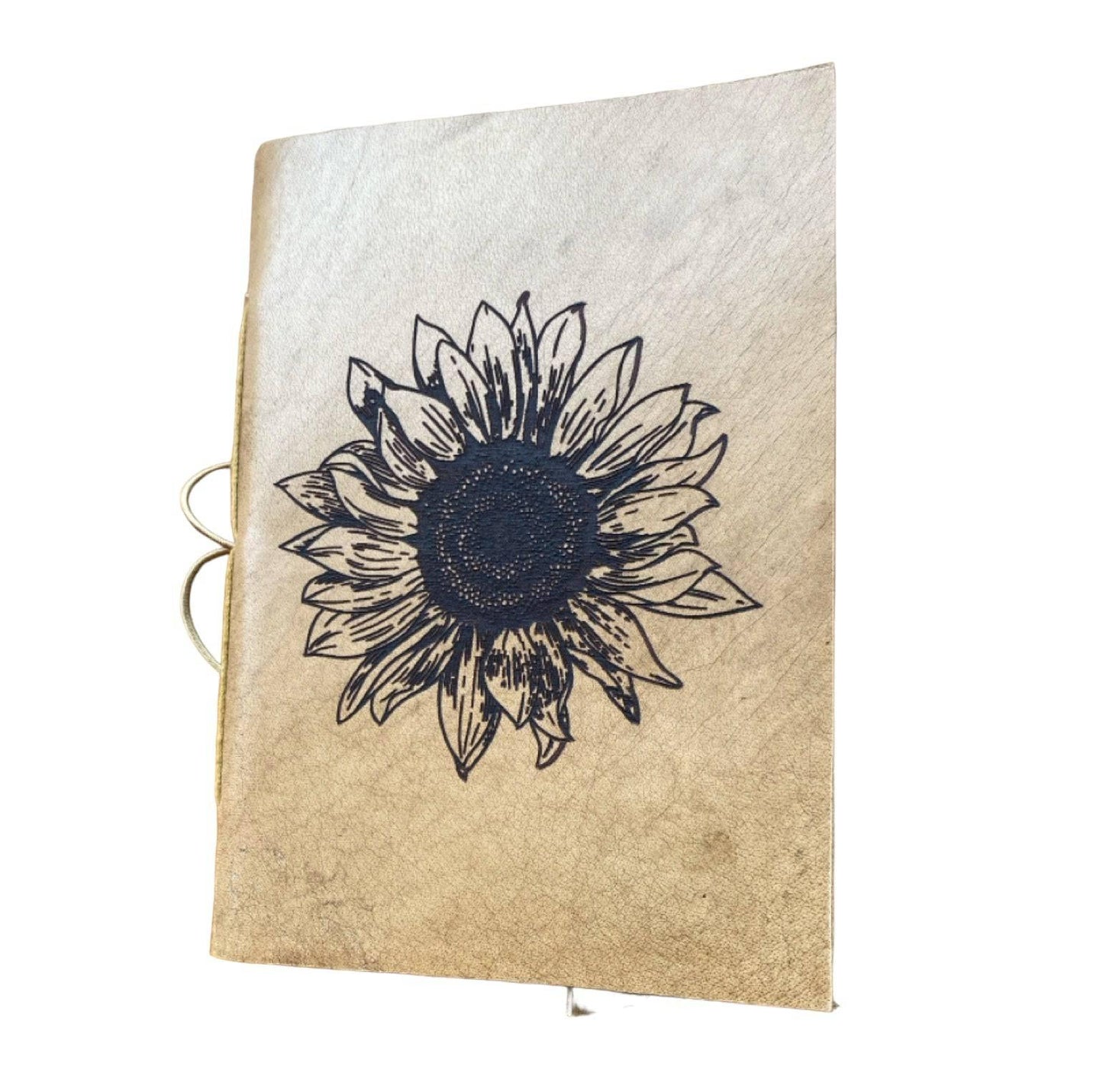 Journal Leather Diary Note Book Sunflower - The Renmy Store Homewares & Gifts 