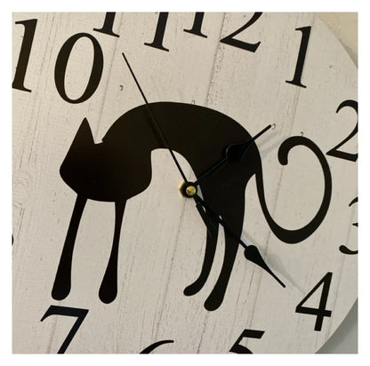 Clock Wall Cat Kitty 30cm 60cm Aussie Made