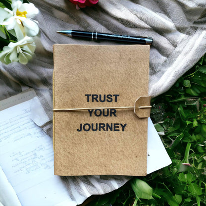 Journal Leather Diary Note Book Trust Your Journey - The Renmy Store Homewares & Gifts 