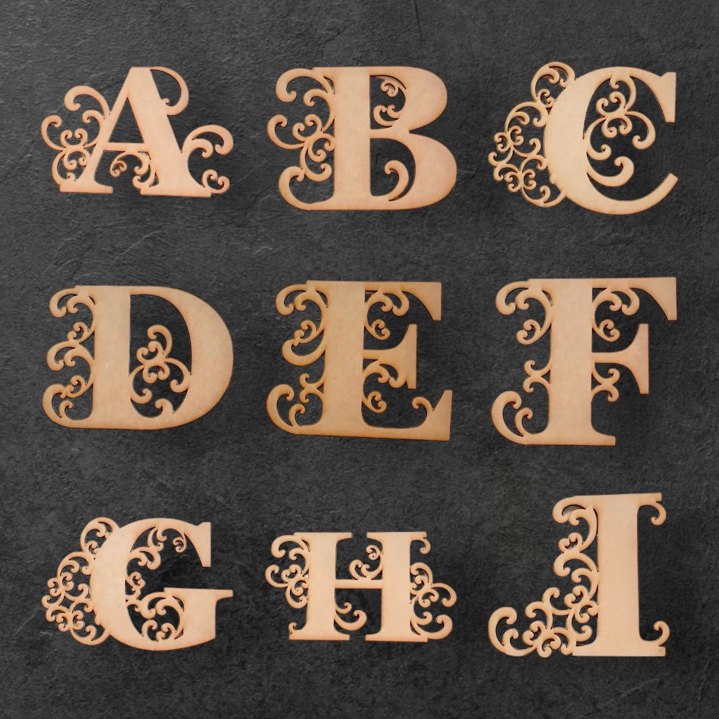 Letter Letters Alphabet MDF Raw Timber Personalised Custom - The Renmy Store Homewares & Gifts 