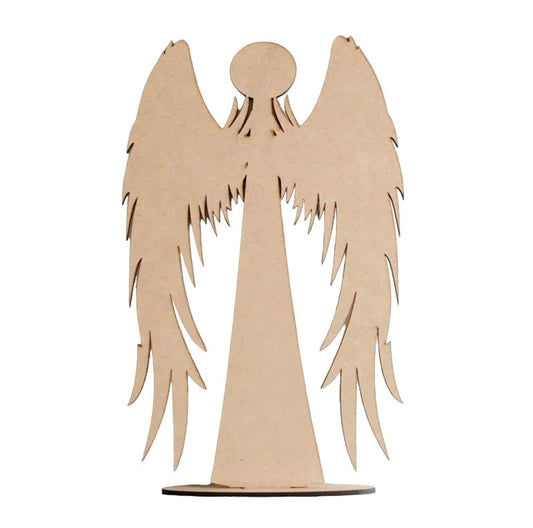 Angel Standing Raw MDF Wooden DIY Craft - The Renmy Store Homewares & Gifts 