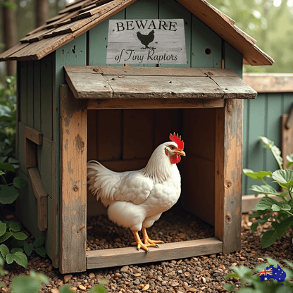 Beware Of Tiny Raptors Chicken Sign - The Renmy Store Homewares & Gifts 