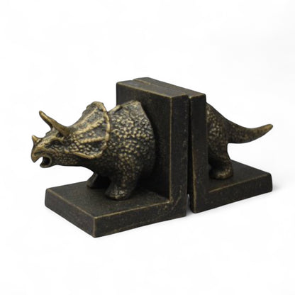 Bookends Dinosaur Triceratops Cast Iron
