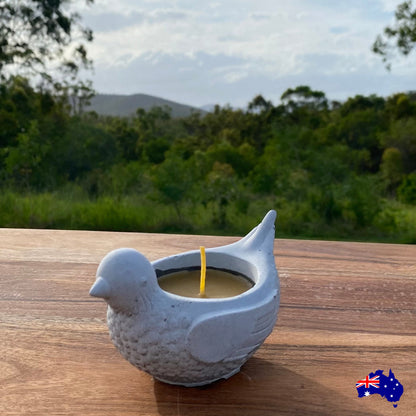 Pure Beeswax Pigeon Bird Candle Aussie Handmade