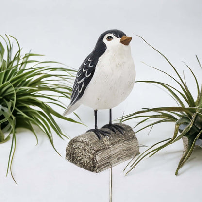 Bird on Wood Natural Ornament - The Renmy Store Homewares & Gifts 