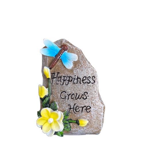 Garden Stone Rock Gardeners Happiness Ornament - The Renmy Store Homewares & Gifts 
