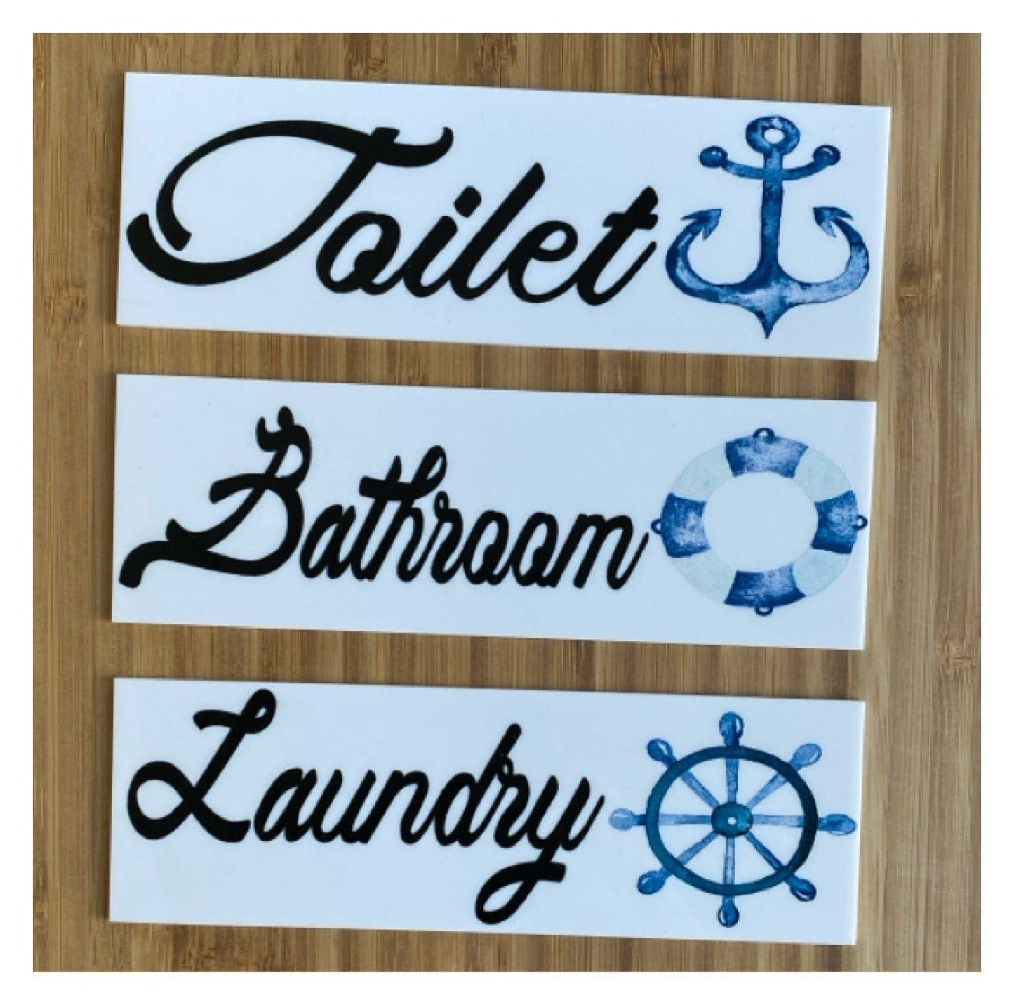 Nautical Boat Door Room Sign Toilet Laundry Bathroom - The Renmy Store Homewares & Gifts 