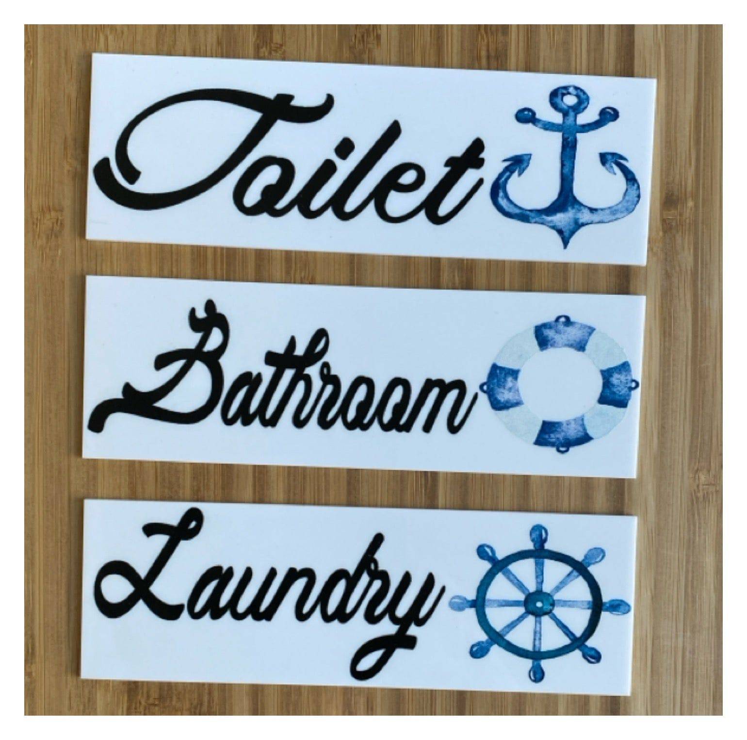 Nautical Boat Door Room Sign Toilet Laundry Bathroom - The Renmy Store Homewares & Gifts 