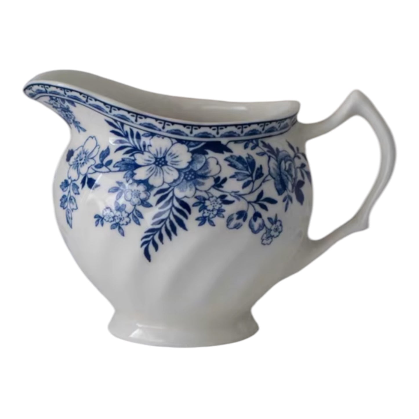 Milk Jug Floral Blue Hamptons