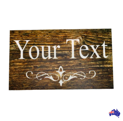 Custom Personalised Dark Wood Look Sign - The Renmy Store Homewares & Gifts 