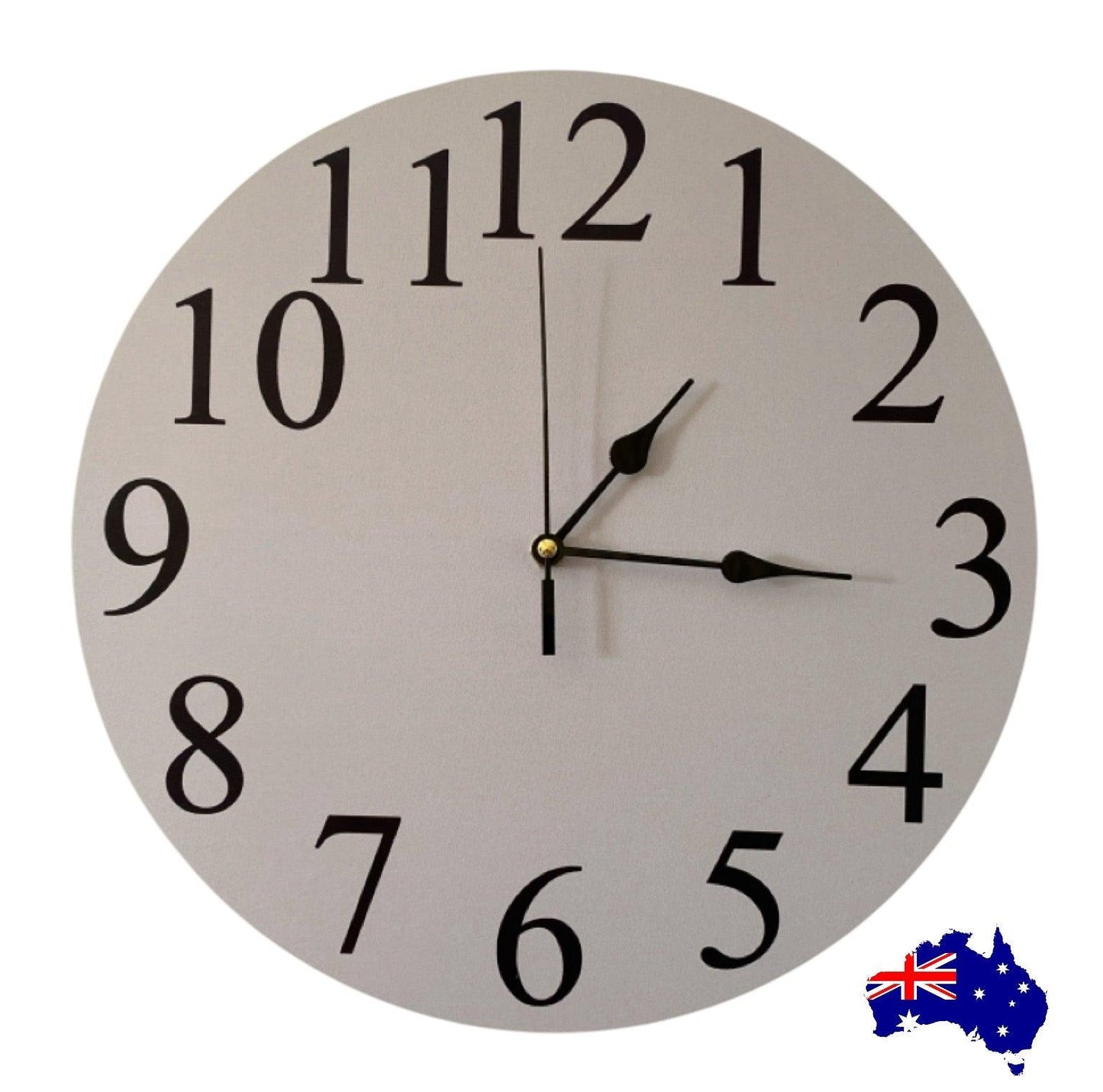 Clock Wall Light Grey Aussie Made - The Renmy Store Homewares & Gifts 